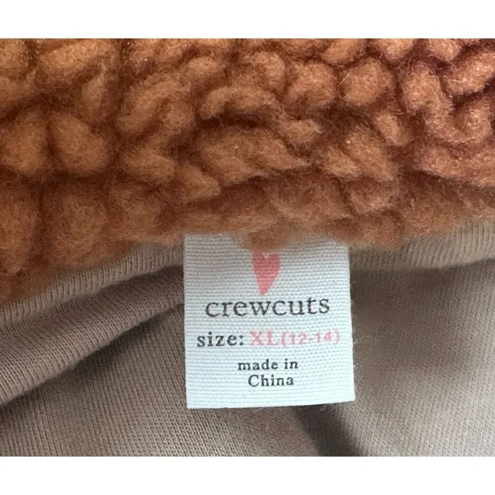 J. Crew Crewcuts Girls' Brown shirt-jacket in sherpa, SZ XL (12-14)‎